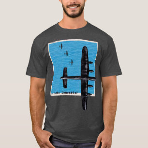Avro Lancaster Bomber Vliegtuig WW2 boven het zee T-shirt