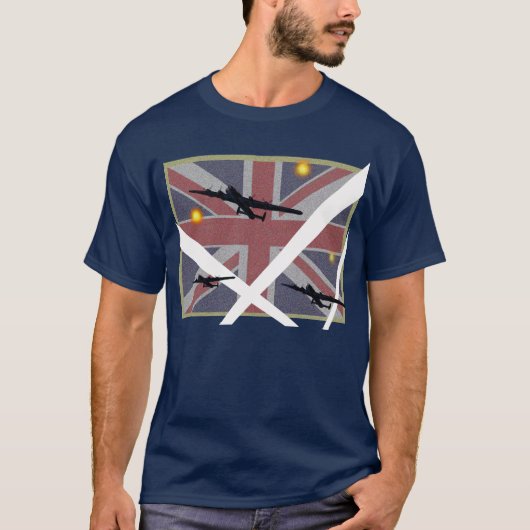 Avro Lancaster Union Jack T-shirt (Voorkant)