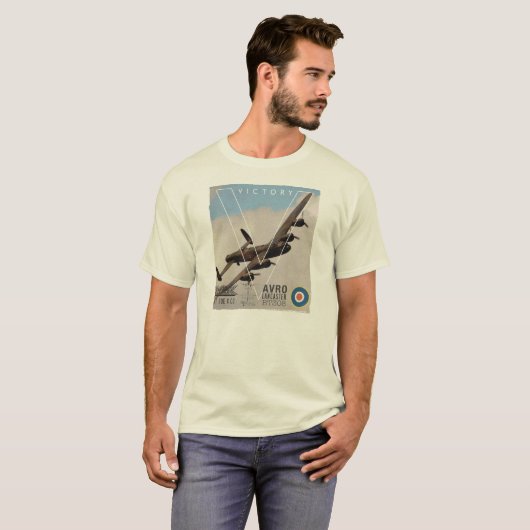Avro Lancaster WW11 Bomber T Shirt (Voorkant volledig)