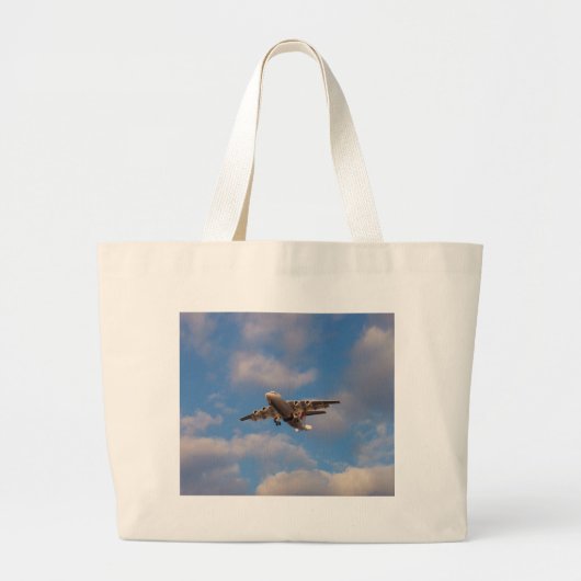 Avro RJ85 Jet Landt Grote Tote Bag (Voorkant)