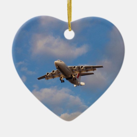 Avro RJ85 Jet Landt Keramisch Ornament (Voorkant)