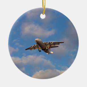 Avro RJ85 Jet Landt Keramisch Ornament