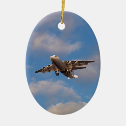 Avro RJ85 Jet Landt Keramisch Ornament (Voorkant)