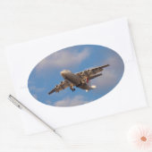 Avro RJ85 Jet Landt Ovale Sticker (Envelop)