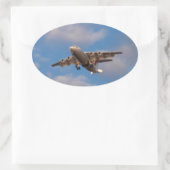 Avro RJ85 Jet Landt Ovale Sticker (Tas)