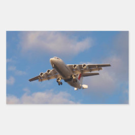 Avro RJ85 Jet Landt Rechthoekige Sticker