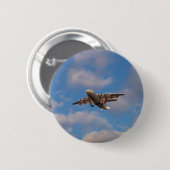 Avro RJ85 Jet Landt Ronde Button 5,7 Cm (Voorkant /achterkant)