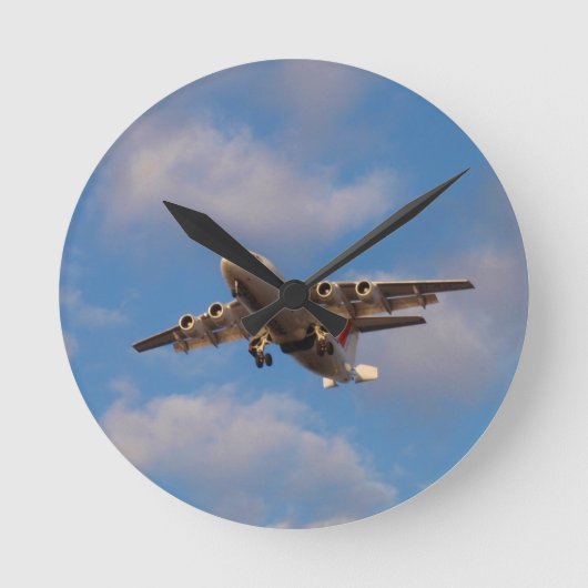 Avro RJ85 Jet Landt Ronde Klok (Voorkant)