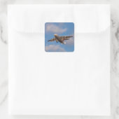 Avro RJ85 Jet Landt Vierkante Sticker (Tas)