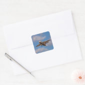 Avro RJ85 Jet Landt Vierkante Sticker (Envelop)