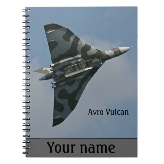 Avro Vulcan Bomber gepersonaliseerd Notitieboek (Voorkant)