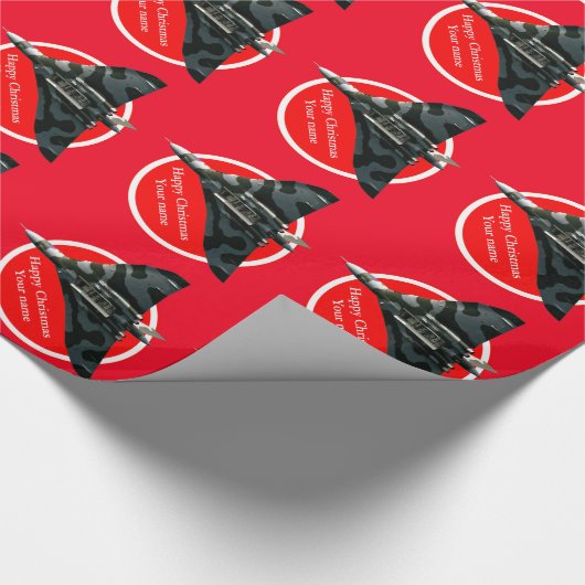 Avro Vulcan Bomber Happy Kerstmis Cadeaupapier (Hoek)