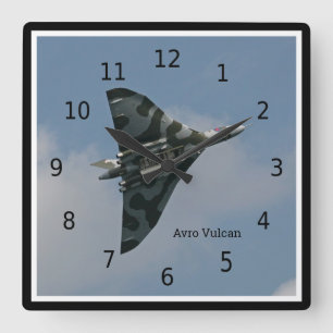 Avro Vulcan Delta Wing Bomber, aanpasbaar Vierkante Klok