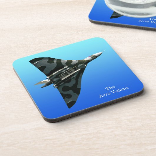 Avro Vulcan Delta Wing Bomber op blauwe helling Drankjes Onderzetter (Linkerzijde)