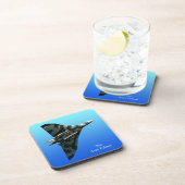 Avro Vulcan Delta Wing Bomber op blauwe helling Drankjes Onderzetter (Rechterzijde)