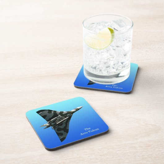 Avro Vulcan Delta Wing Bomber op blauwe helling Drankjes Onderzetter (Rechterzijde)