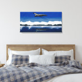 Avro Vulcan gereflecteerd vermogen Canvas Afdruk (Insitu (Slaapkamer))