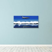 Avro Vulcan gereflecteerd vermogen Canvas Afdruk (Insitu (Houten vloer))