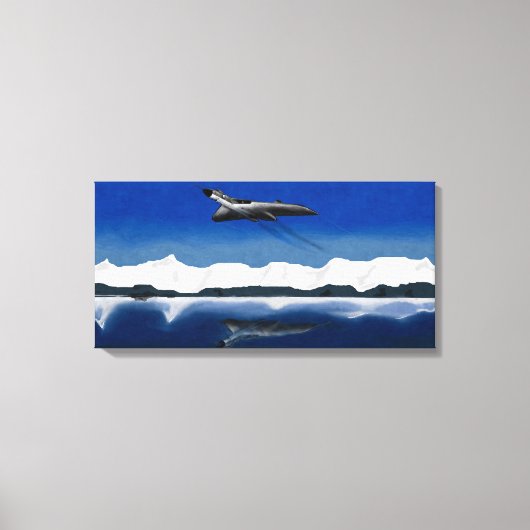 Avro Vulcan gereflecteerd vermogen Canvas Afdruk (Voorkant)