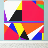 Avryl Fleur's kleurrijke Abstracte geometrische Canvas Afdruk (Insitu (Houten vloer))