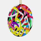 Avryl Fleur's kleurrijke Graffiti Doodle Ornament (Rechts)