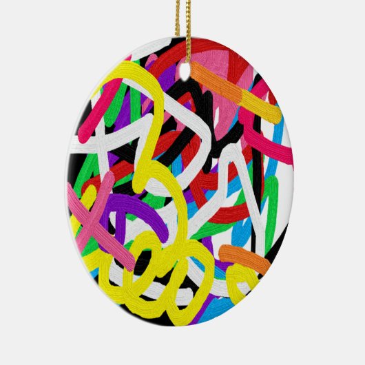 Avryl Fleur's kleurrijke Graffiti Doodle Ornament (Rechts)