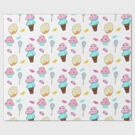 Avryl Fleur's Schattigee Ice Cream Cone Cupcake Do Cadeaupapier