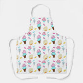 Avryl Fleur's Schattigee Ice Cream Cone Cupcake Do Schort (Voorkant)