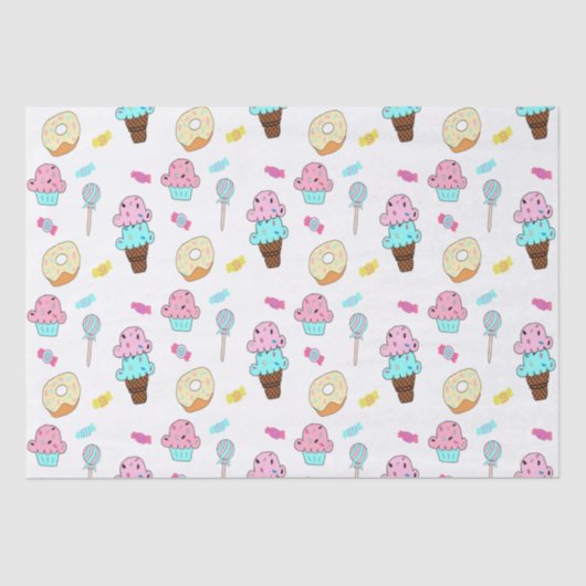 Avryl Fleur's Schattigee Ice Cream Cone Cupcake Do Tissuepapier (Voorkant)