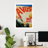 Avus  Auto Race Advertisation Poster (Thuiskantoor)