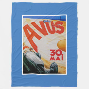 Avus Automobile Racing Poster Fleece Deken