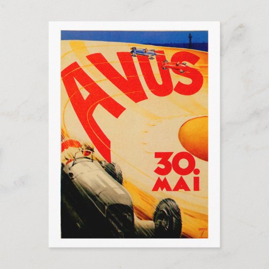 AVUS ~  Race Car Track Berlin Duitsland Briefkaart (Voorkant)