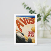  AVUS Race Poster Briefkaart (Staand voorkant)
