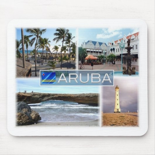 AW Aruba - Oranjestad - vuurtoren - Muismat (Voorkant)