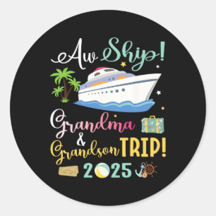 AW cruiseschip oma en kleinzoon reis 2025 Fami Ronde Sticker