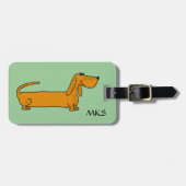 AW- Funny Dachshund Bagagelabel (Voorkant horizontaal)