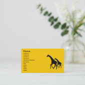 AW- Giraffe Silhouette Visitekaartjes (Staand voorkant)