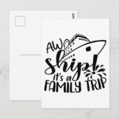 Aw It's A Family Trip, Cruise Ship Vacation Gift Briefkaart (Voorkant / Achterkant)