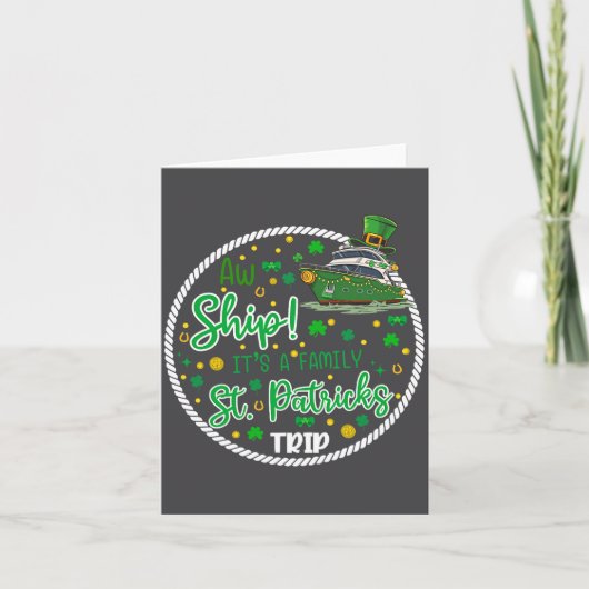 Aw It's A Saint Partrick Cruise Trip Family Reunio Kaart (Voorkant)