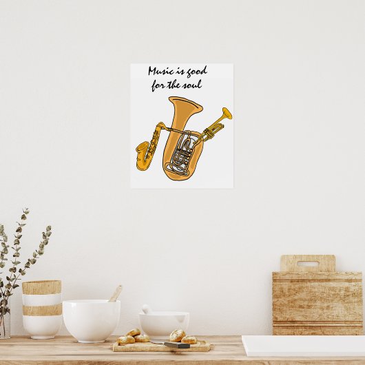 AW- Muziek is goed voor het poster van de ziel (Keuken)