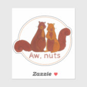 Aw Noten Schattigee eekhoorns Sticker (Vel)