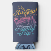 AW schip aangepaste familie cruise reis groep matc Seltzer Blikjeskoeler (Achterkant)