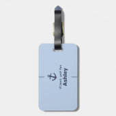 AW schip aangepaste familie cruisereis groep match Bagagelabel (Achterkant verticaal)