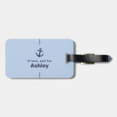 AW schip aangepaste familie cruisereis groep match Bagagelabel (Achterkant horizontaal)