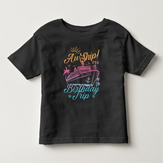 AW schip aangepaste verjaardag cruise groep matchi Kinder Shirts (Voorkant)