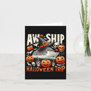 AW schip Halloween reis Happy Halloween Spooky Pum Kaart