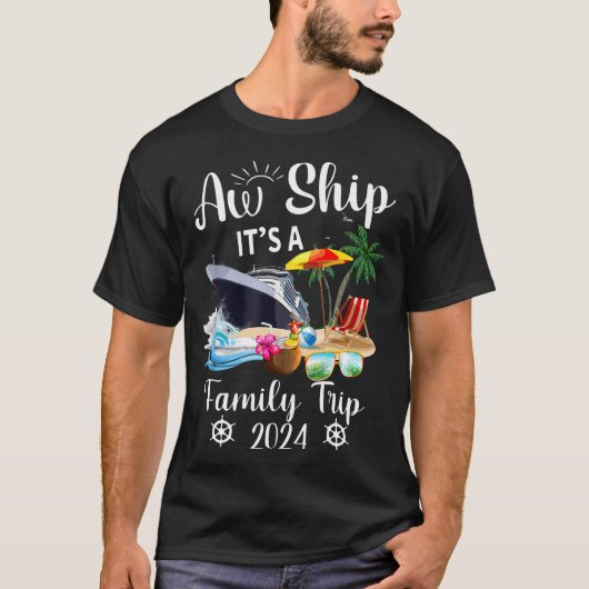AW Schip Het is een familie reis 2024 T-shirt (Voorkant)
