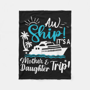 AW schip is een moeder en dochter reis cruise fami Fleece Deken