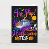 Aw Ship Halloween Family Cruise Crew Family Vacati Kaart (Voorkant)
