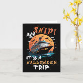 Aw Ship Halloween Trip Familiecruise Funny Hallowe Kaart (Gele Bloem)